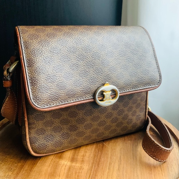 Vintage CELINE Triomphe Macadam Mini Shoulder Bag - Picture 5 of 14